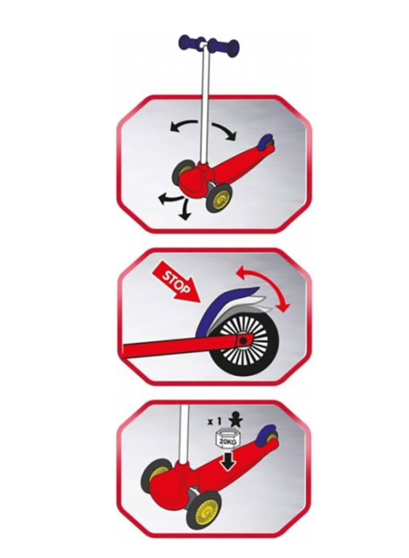 Smoby Disney Cars 3-Wheeled Twist Scooter