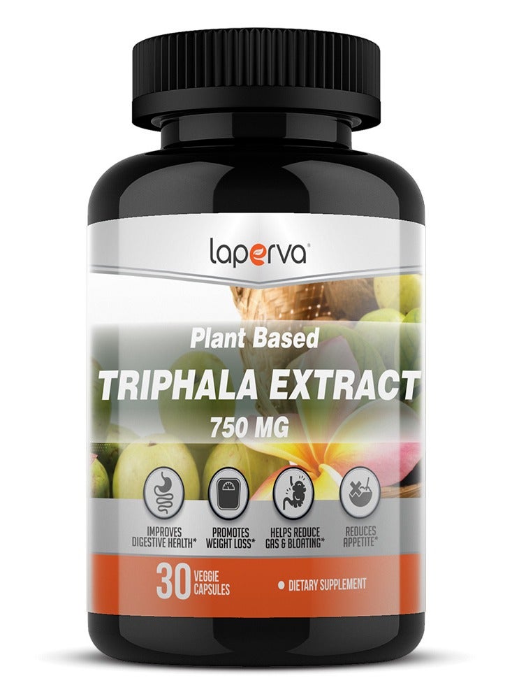 Laperva Plant Based Triphala Extract, 30 Veggie Capsules, 750 mg