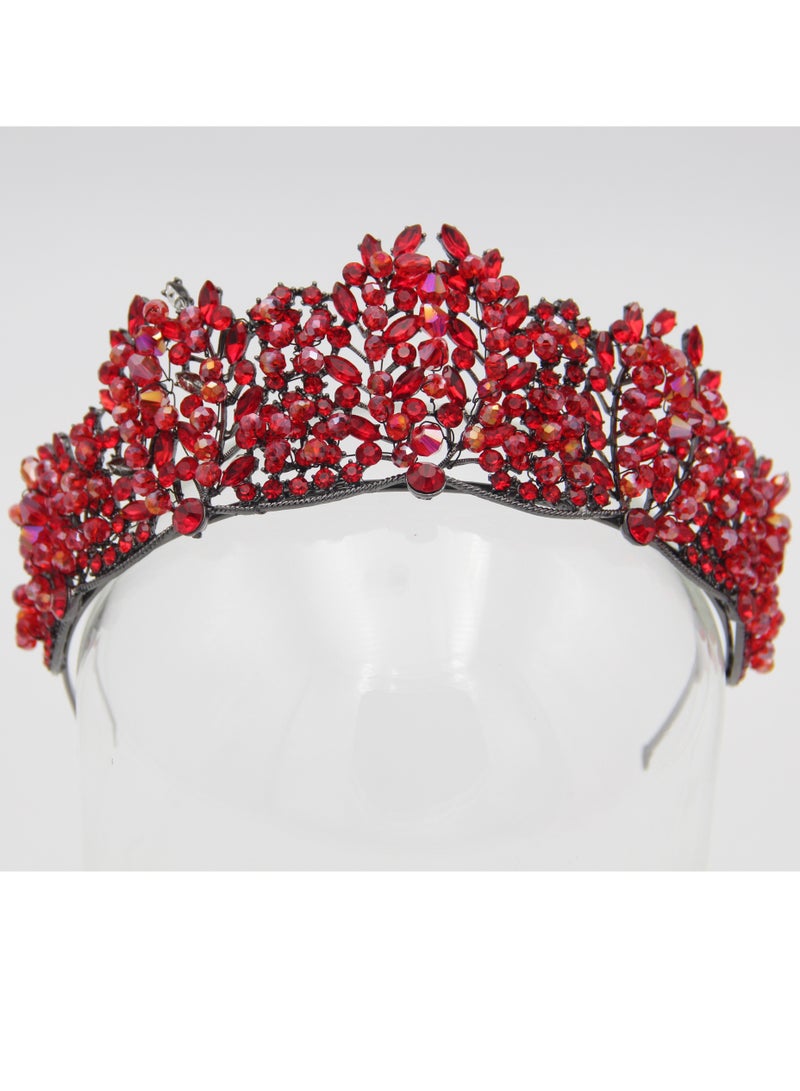 Ddaniela Vioctoria Collection Faux red stones Crown Tiara