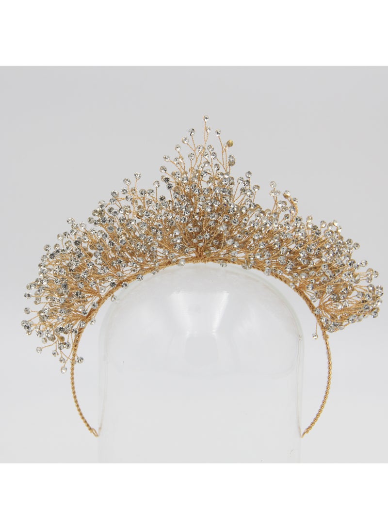 Ddaniela Joana Collection Faux white gold stones Crown Tiara