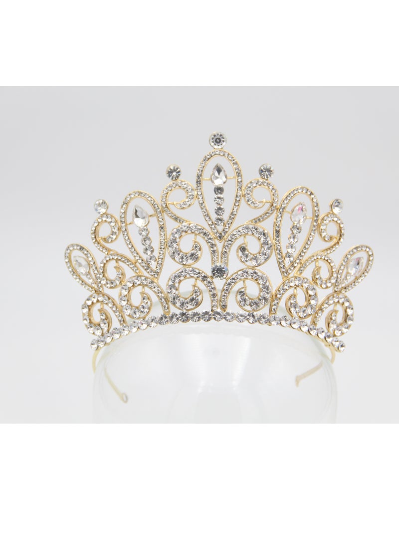 Ddaniela Nayomi Colletion Collection Faux white with white stones Crown Tiara