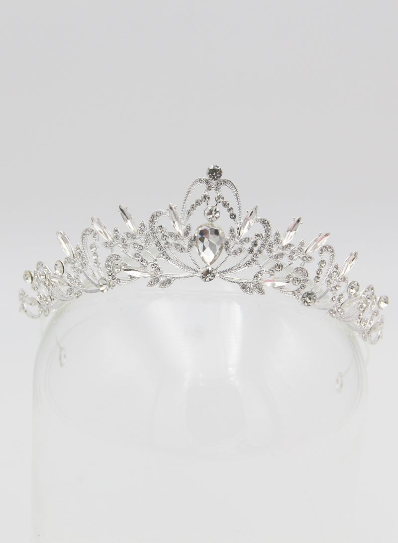 Ddaniela Amy Collection Faux white stones Crown Tiara
