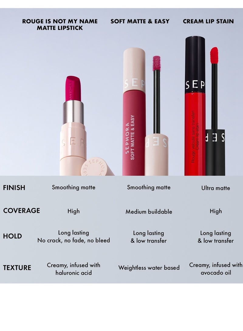 Sephora Collection Cream Lip Stain 01 Classic Red