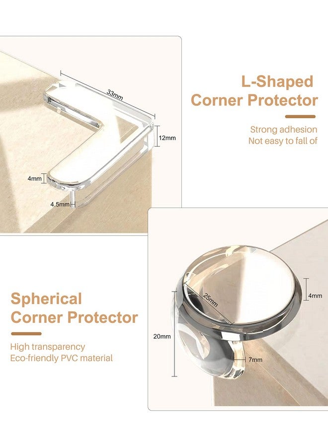 Corner Protector Baby 24 Pcs Includes 12 Pcs Thickened Lshaped Corner Guards And 12 Pcs Spherical Baby Proofing Corner Guards By Mohern