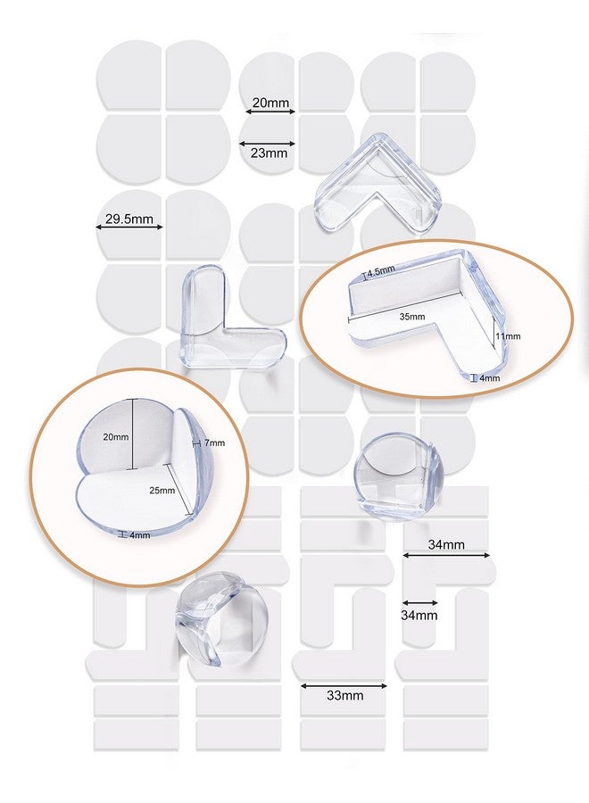 Corner Protector Baby 24 Pcs Includes 12 Pcs Thickened Lshaped Corner Guards And 12 Pcs Spherical Baby Proofing Corner Guards By Mohern