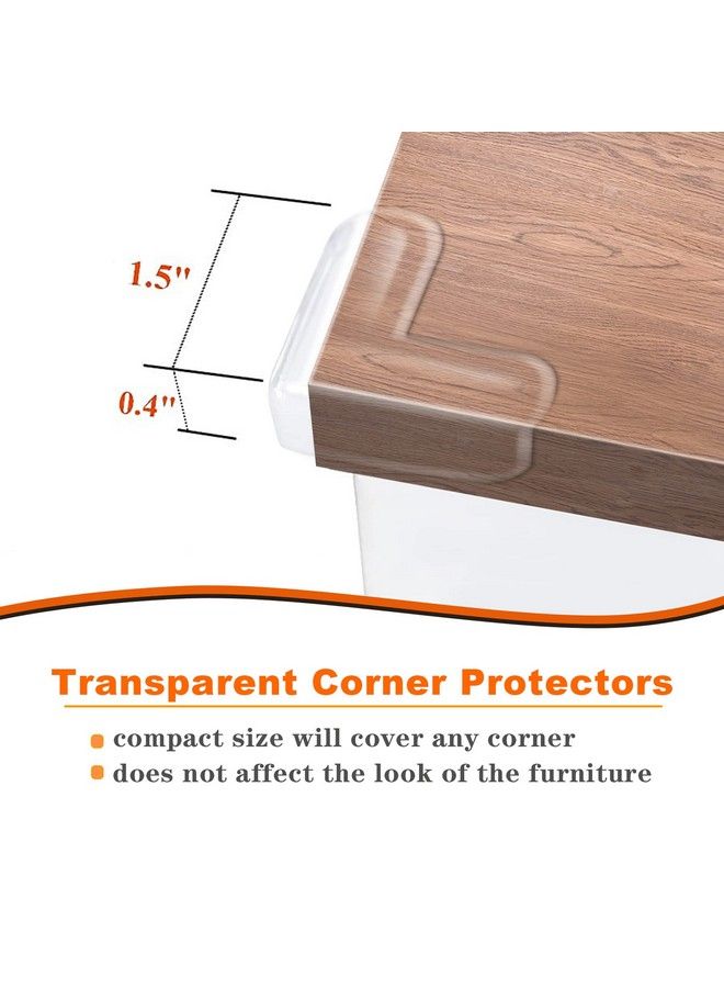Corner Guards (24 Pack) Clear Corner Protectors ; High Resistant Adhesive Gel ; Best Baby Proof Corner Guards ; Stop Child Head Injuries ; Tables Furniture & Sharp Corners Baby Proofing (Lshaped)