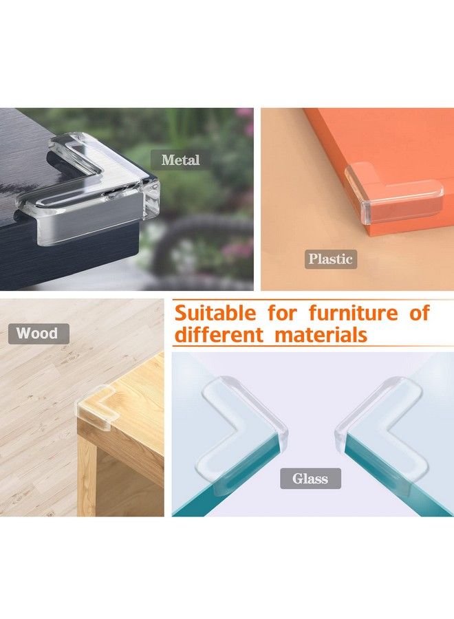 Corner Guards (24 Pack) Clear Corner Protectors ; High Resistant Adhesive Gel ; Best Baby Proof Corner Guards ; Stop Child Head Injuries ; Tables Furniture & Sharp Corners Baby Proofing (Lshaped)
