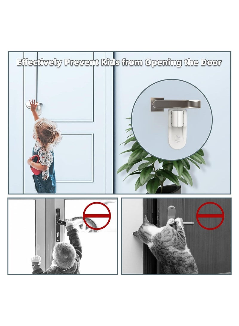 Door Lever Locks for Childproof, 2 Pcs Baby Proofing Handle Lock, Prevent Toddlers from Opening Doors No Tools Need or Drill, 3 M Adhesive Children Security