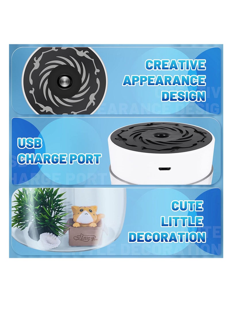 Cool Mist Humidifier Office Bedroom Air Purifier Usb Charging Kawaii With Led Light Moisturizing Bottle(White)
