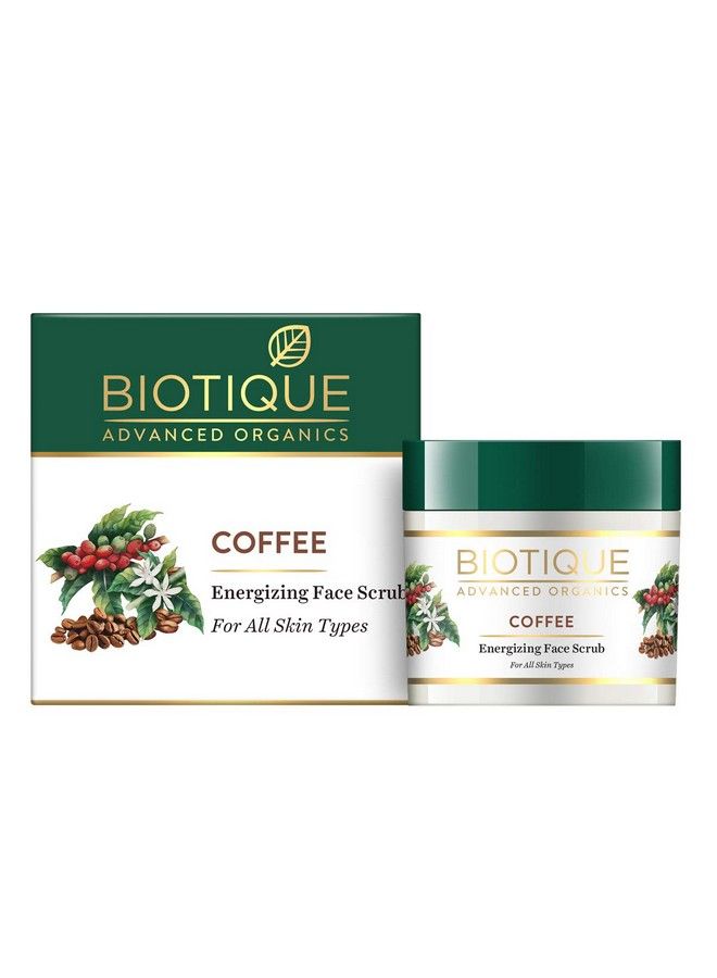 Coffee Energizing Face Scrub For All Skin Types50 Gm ; Deep Exfoliation Removes Blackheads & Whiteheads De-Tan ; Paraben & Sls Free (Pack Of 2)