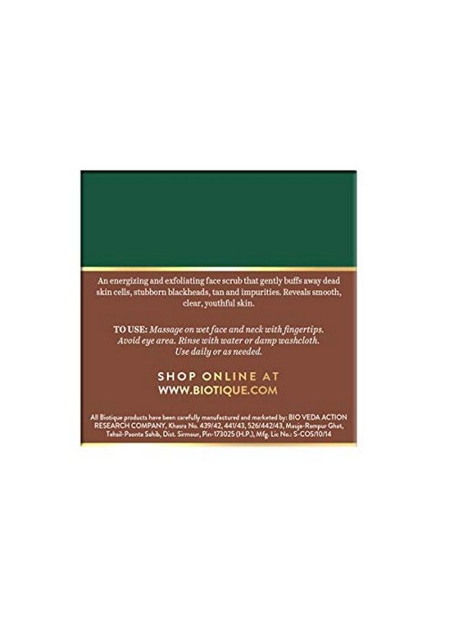 Coffee Energizing Face Scrub For All Skin Types50 Gm ; Deep Exfoliation Removes Blackheads & Whiteheads De-Tan ; Paraben & Sls Free (Pack Of 2)