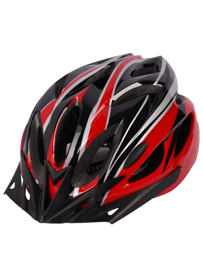 Integrated bicycle helmet, mountain bike, road riding helmet