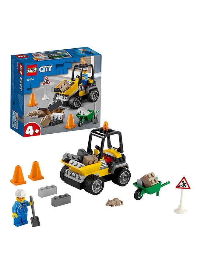 60284 City Roadwork Truck  Building Kit 58 Pieces 58 4+ Years