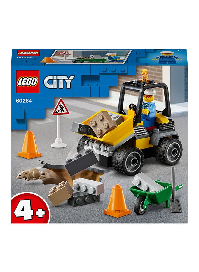 60284 City Roadwork Truck  Building Kit 58 Pieces 58 4+ Years