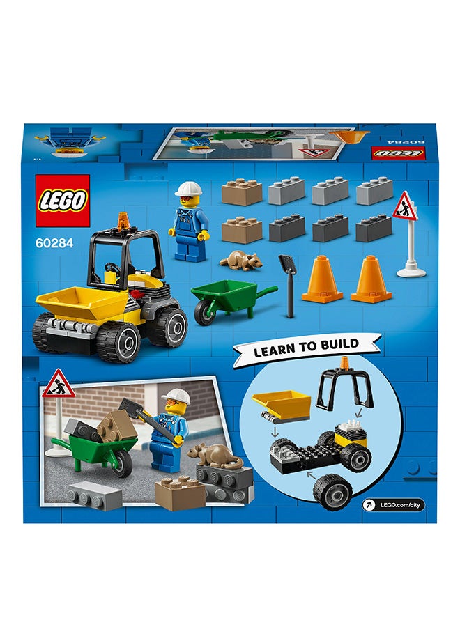 60284 City Roadwork Truck  Building Kit 58 Pieces 58 4+ Years