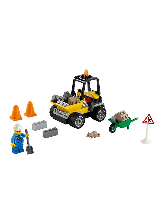 60284 City Roadwork Truck  Building Kit 58 Pieces 58 4+ Years