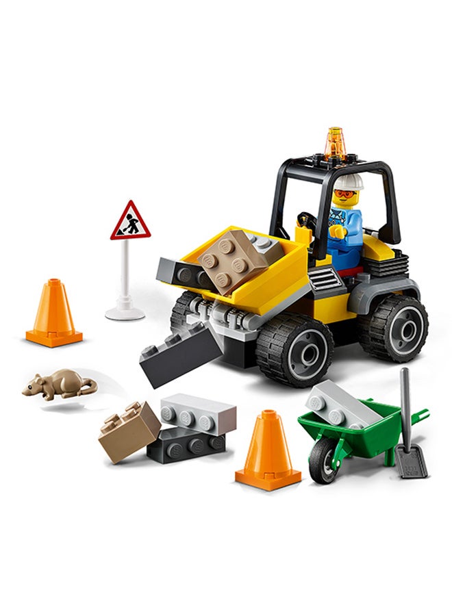 60284 City Roadwork Truck  Building Kit 58 Pieces 58 4+ Years