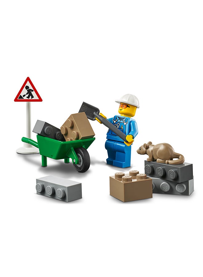 60284 City Roadwork Truck  Building Kit 58 Pieces 58 4+ Years