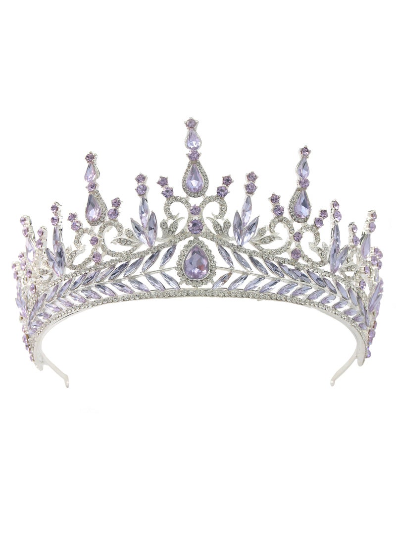 Ddaniela Alexa Collection Faux white with purple stones Crown Tiara