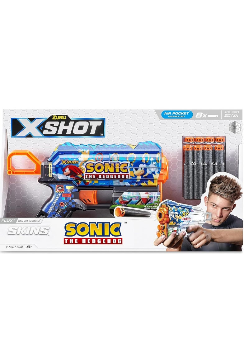 X-Shot Skins Flux Sonic The Hedgehog - 8 Darts