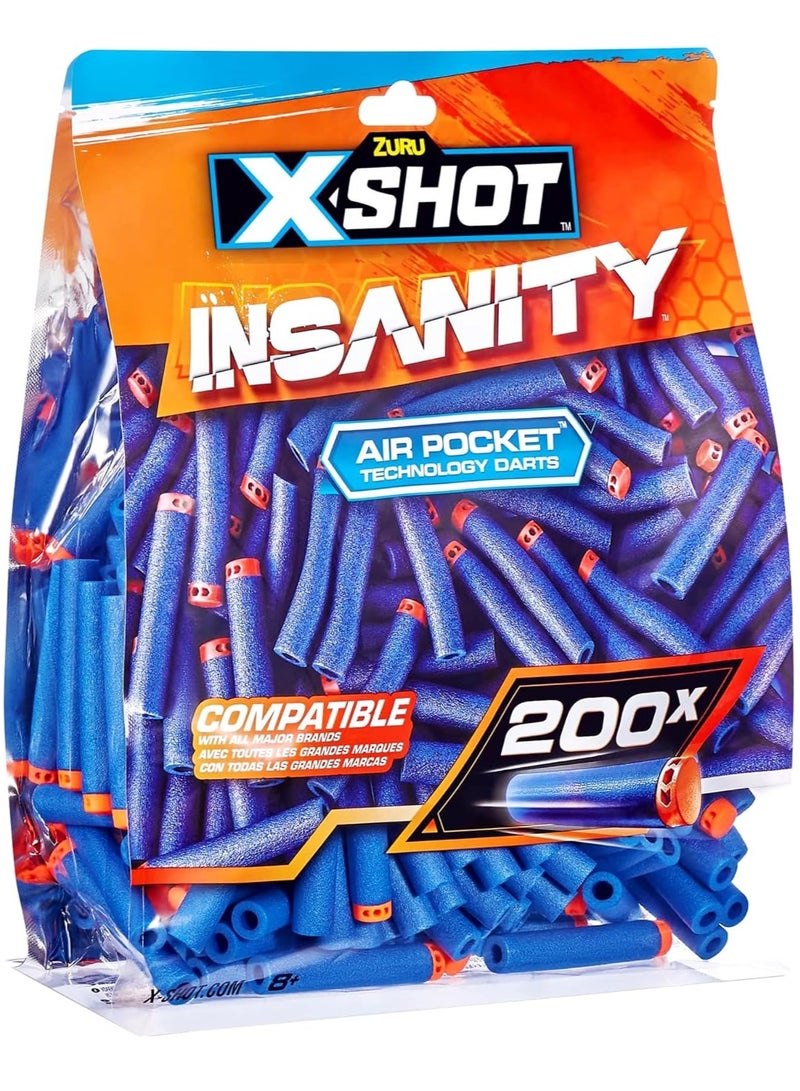 X-Shot 200 Darts Pack Refil Insanity