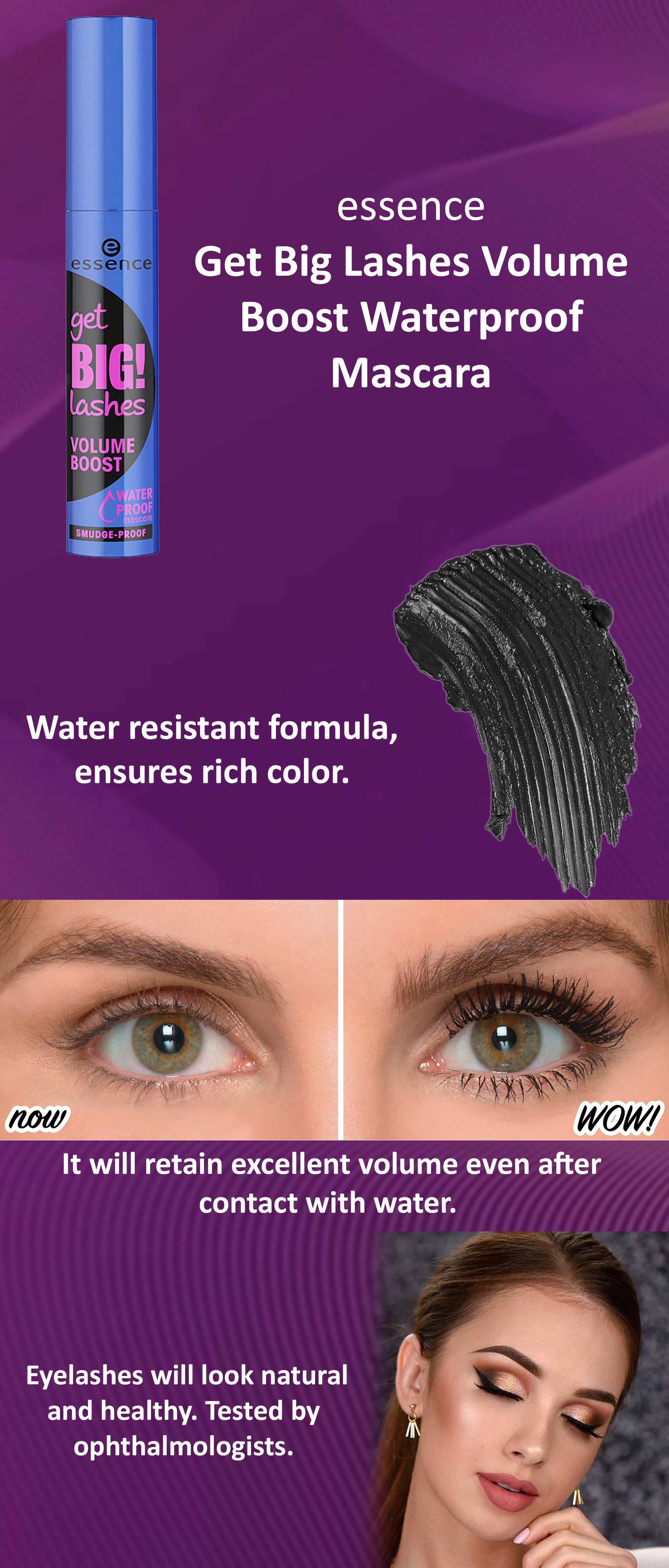 Get Big Lashes Volume Boost Waterproof Mascara Black