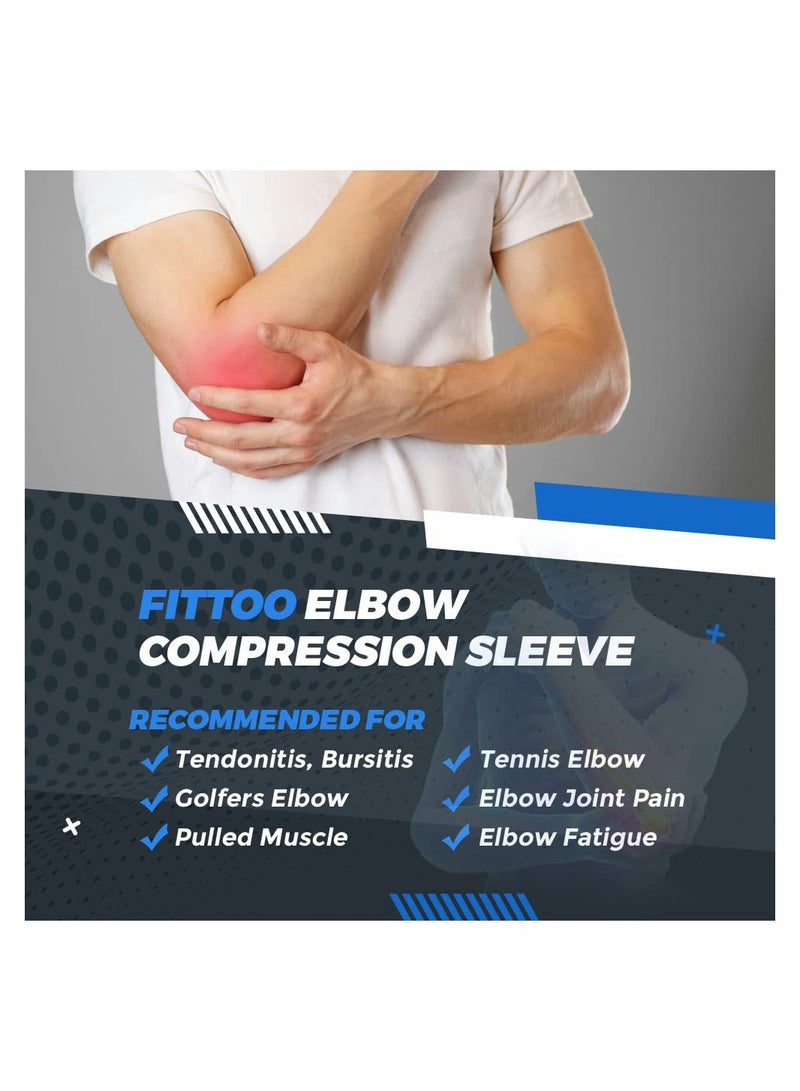 Elbow Support Sleeve Brace with Compression Strap for Men and Women, Arm Support Sleeve for Tennis Elbow (2XL/3XL)