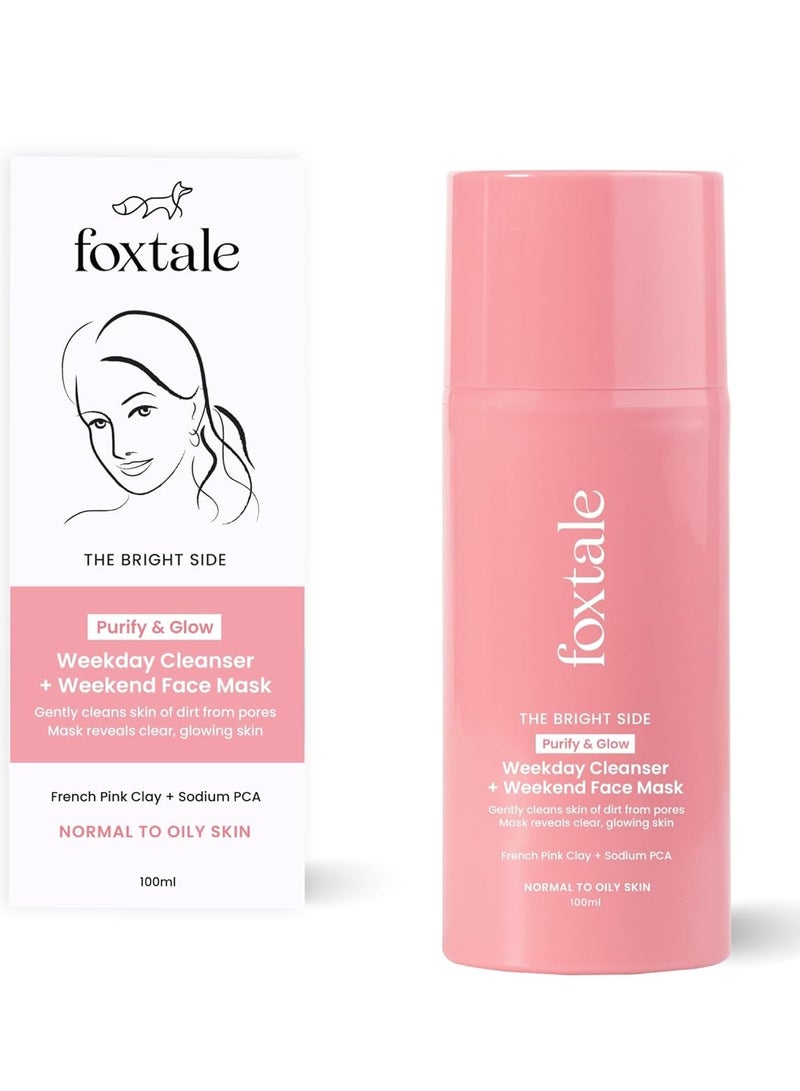 Foxtale Cleanser Mask With French Pink Clay and Sodium 100ml