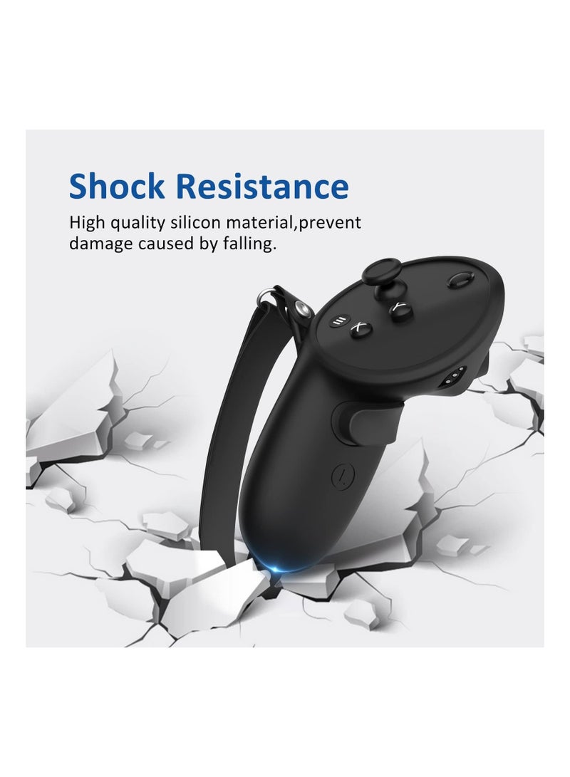 Compatible with Meta Quest Pro Accessories, Meta Quest Pro Controller Grips Cover Protector, Silicone Grip Cover Protector for Oculus Quest Touch Pro Controllers, with Knuckle Straps KSA | Riyadh, Jed