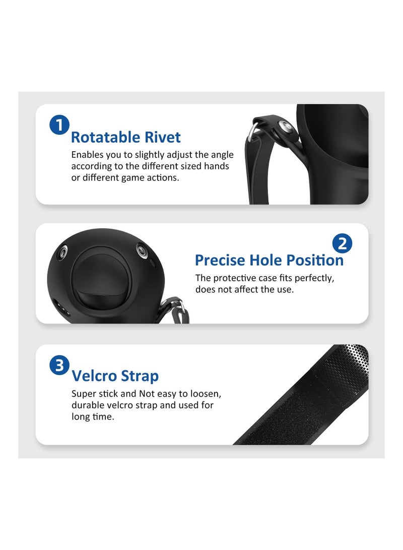 Compatible with Meta Quest Pro Accessories, Meta Quest Pro Controller Grips Cover Protector, Silicone Grip Cover Protector for Oculus Quest Touch Pro Controllers, with Knuckle Straps KSA | Riyadh, Jed