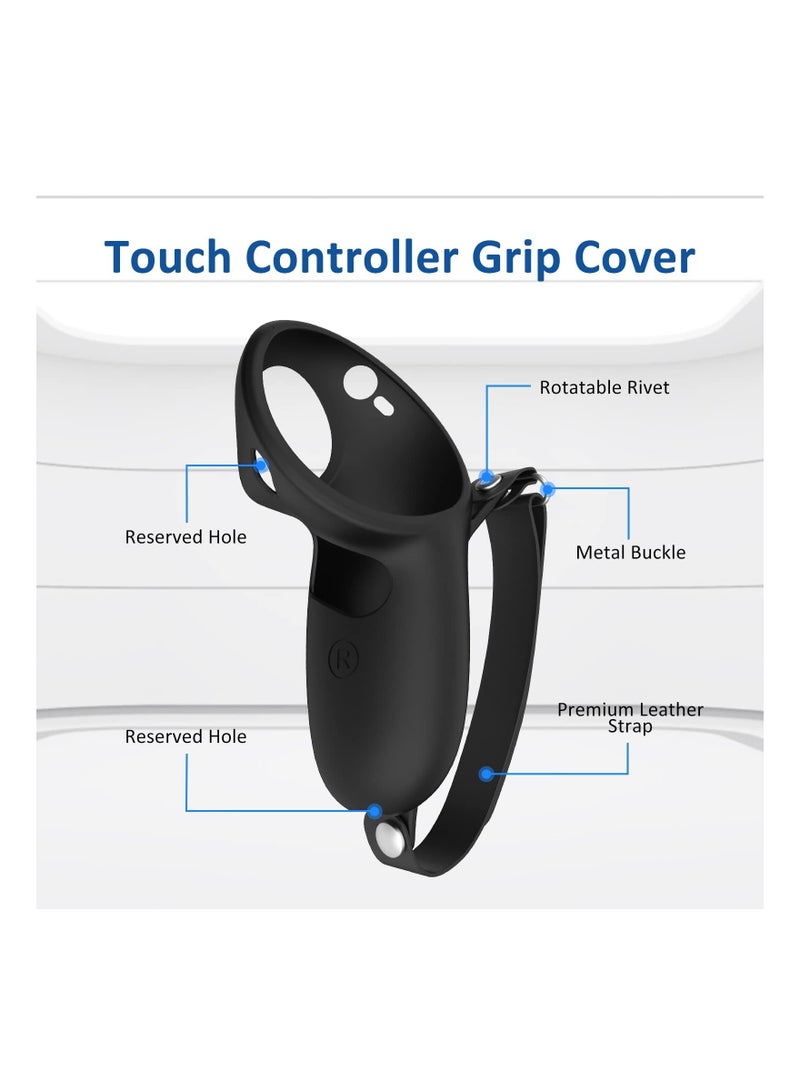 Compatible with Meta Quest Pro Accessories, Meta Quest Pro Controller Grips Cover Protector, Silicone Grip Cover Protector for Oculus Quest Touch Pro Controllers, with Knuckle Straps KSA | Riyadh, Jed