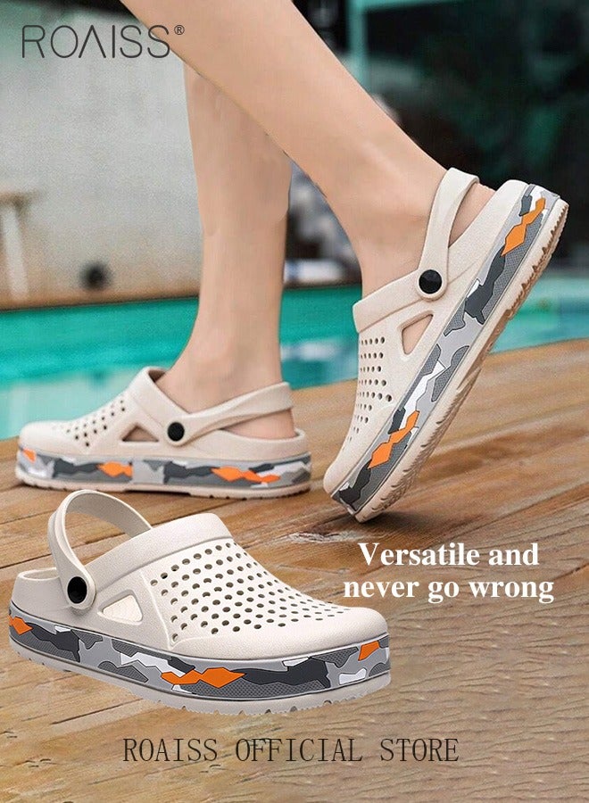 Men Breathable Sandals Anti-Slip Water Shoes Outdoor Beach Shower Slippers Summer Sandals Men's Outdoor Clogged Shoes