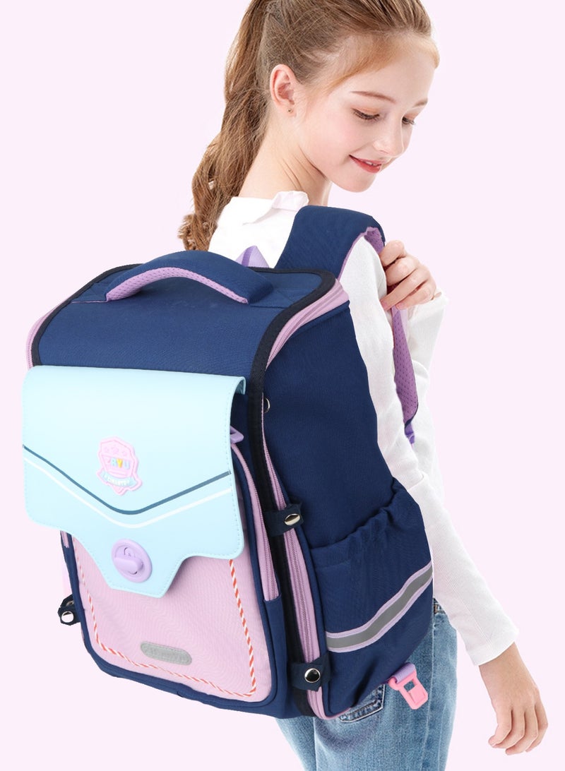 Simple Modern Cute Primary Junior Backpack for School Boys Girls Elementary Kids School Backpack,England British Stye School Backpack Lightweight Travel Backpack