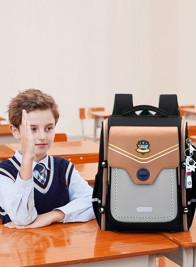 Simple Modern Cute Primary Junior Backpack for School Boys Girls Elementary Kids School Backpack,England British Stye School Backpack Lightweight Travel Backpack