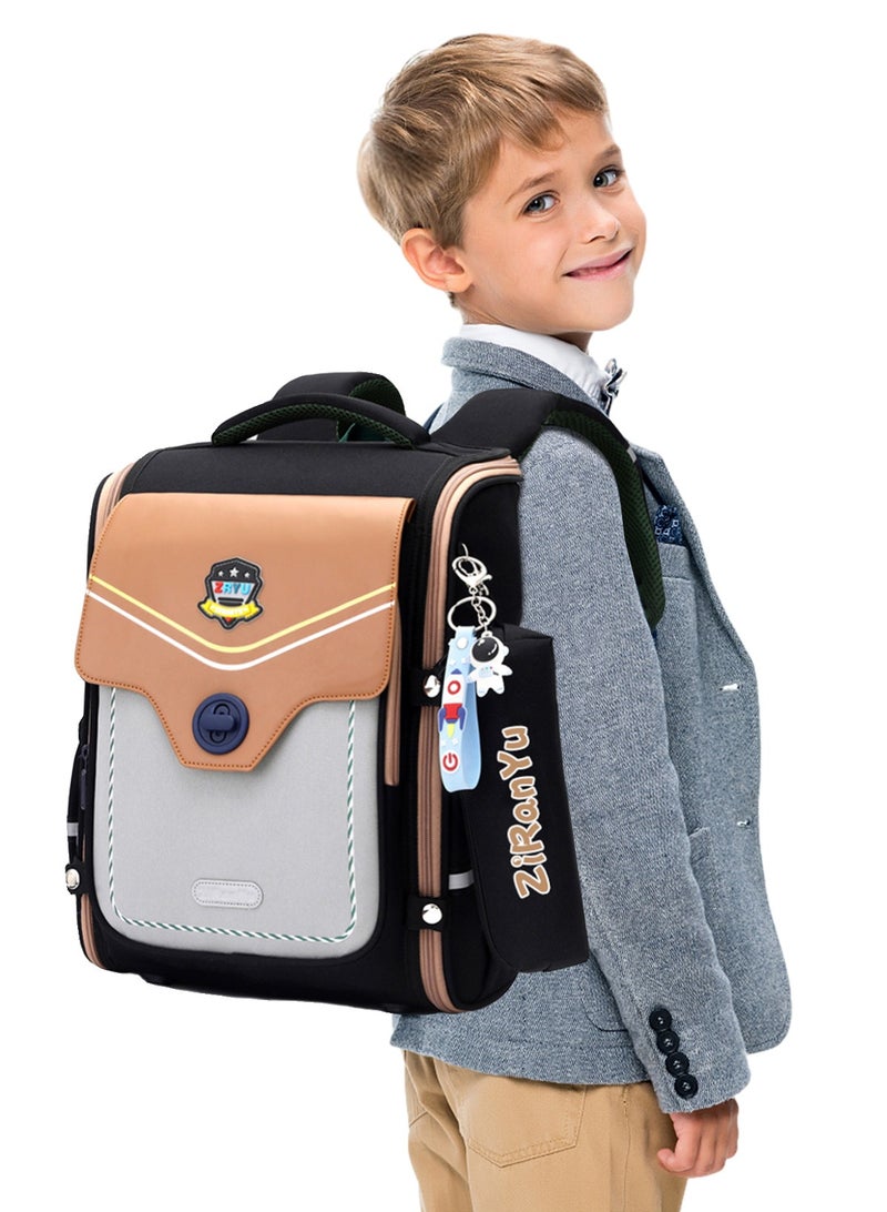 Simple Modern Cute Primary Junior Backpack for School Boys Girls Elementary Kids School Backpack,England British Stye School Backpack Lightweight Travel Backpack