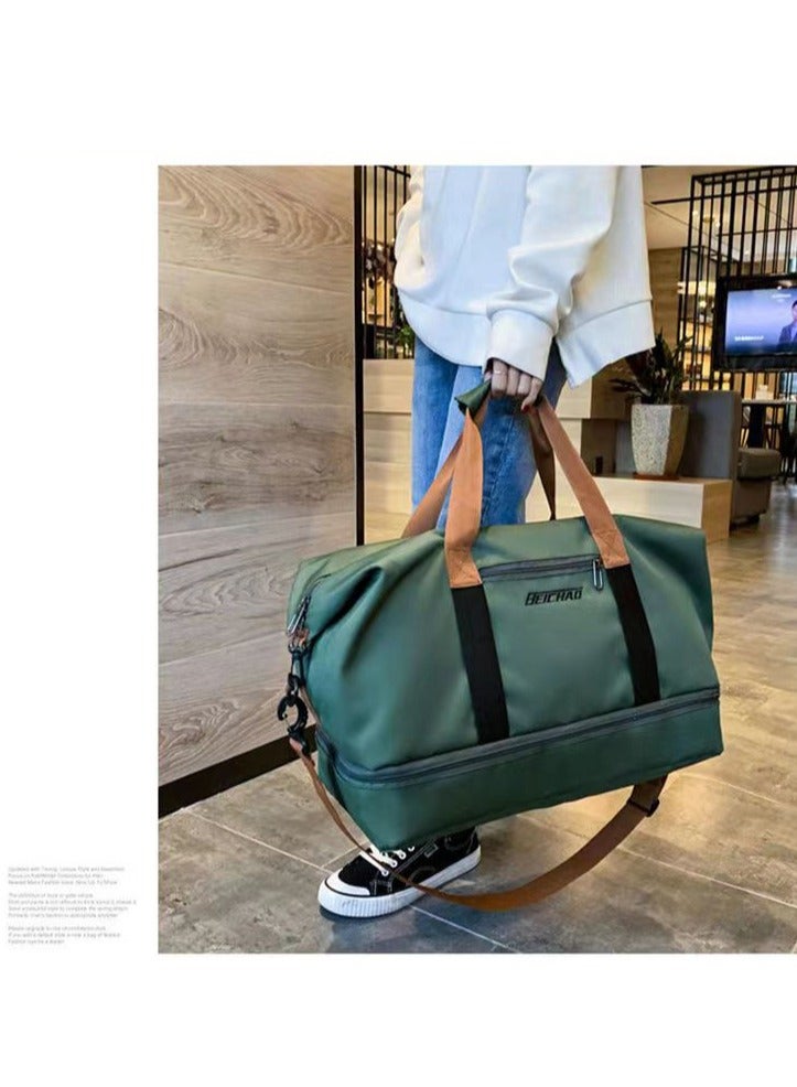 Travel Handbag Sports Gym Bag Weekender Carry On Overnight Bags for Women Men Duffle bag Sport Workout Gym Swim Hospital Shoulder Bag with Luggage Sleeve & Shoe Compartment
