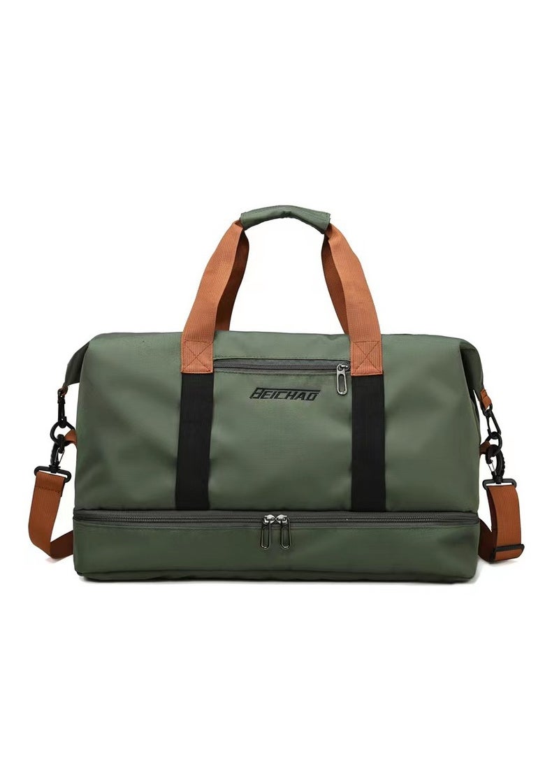 Travel Handbag Sports Gym Bag Weekender Carry On Overnight Bags for Women Men Duffle bag Sport Workout Gym Swim Hospital Shoulder Bag with Luggage Sleeve & Shoe Compartment