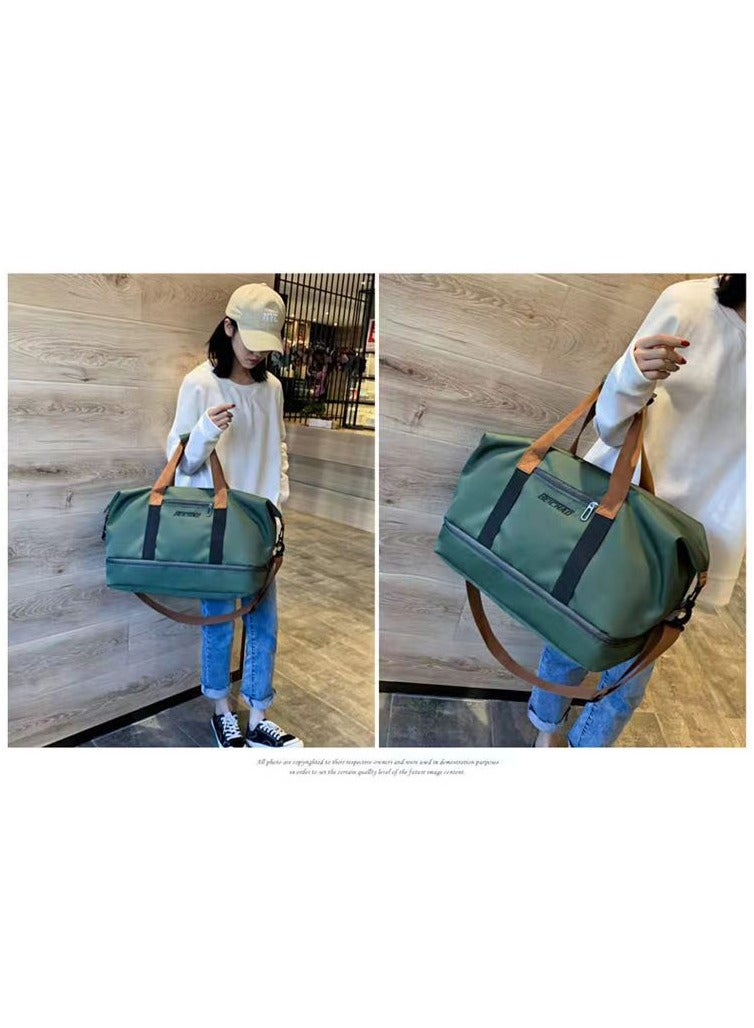 Travel Handbag Sports Gym Bag Weekender Carry On Overnight Bags for Women Men Duffle bag Sport Workout Gym Swim Hospital Shoulder Bag with Luggage Sleeve & Shoe Compartment
