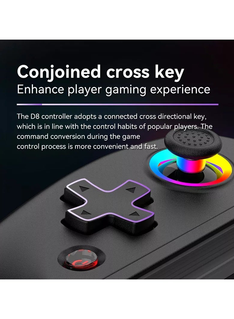 D8 Telescopic Mobile Phone Gamepad Bluetooth-Compatible5.2 Wireless Game Controller Joystick for Android IOS Ps3 Ps4 Switch PC