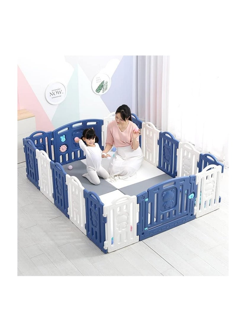 Baby Playpen,Children's Play Fence Kids Safety Activity Center Foldable Baby Fence Playard Portable Child Playpen Sturdy Anti-Fall Playpen for Indoor and Outdoor (A-8pcs)