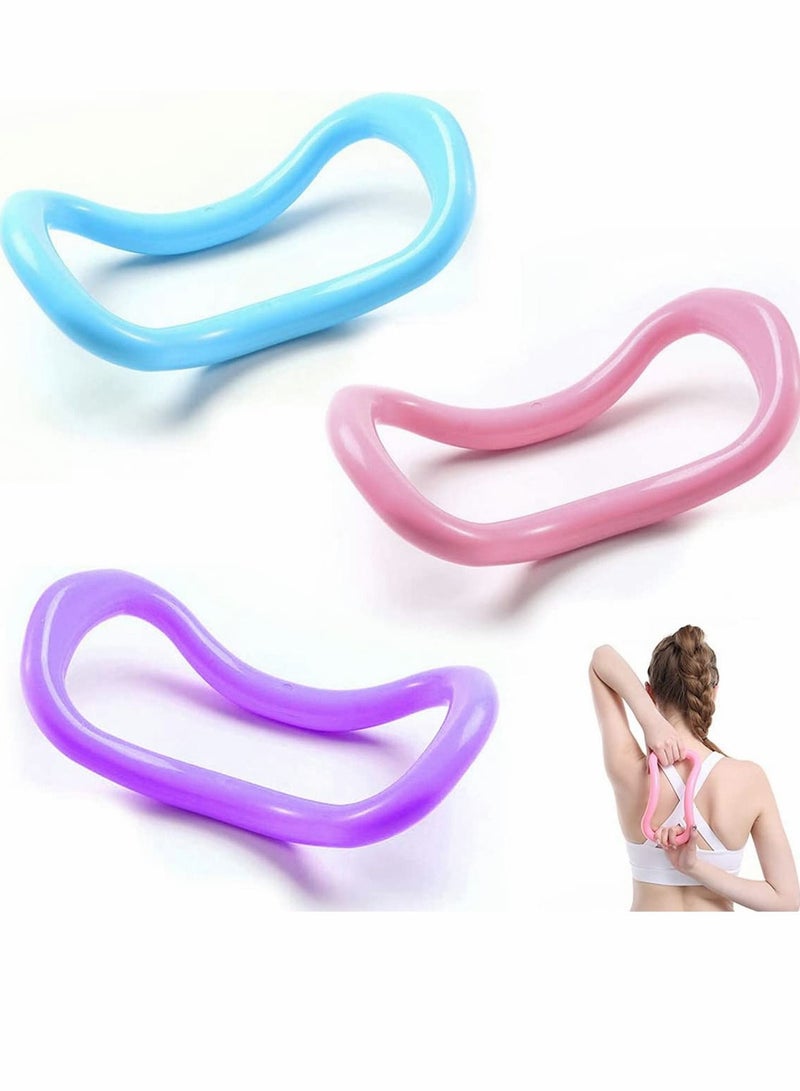 Yoga Ring Pilates Training 3 Pieces Stretch for Relax Back and Leg Home Workouts Gym Stretches Strengthen Chest Thighs Arms Core