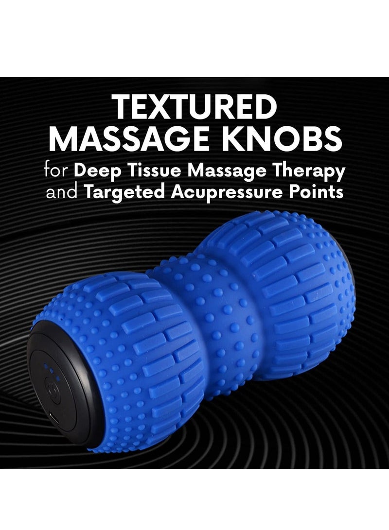 Peanut Massage Ball, Yoga Assist Ball with 4 Massaging Modes for Deep Tissue Trigger Point Therapy, Tool Myofascial Release, Muscle Relaxer, Training