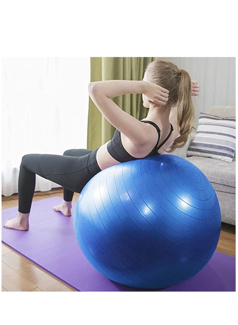 Exercise Ball 45cm with Quick Foot Pump Professional Grade Anti Burst Slip Resistant Stability Balance for Yoga Workout Office Classroom Work Chair