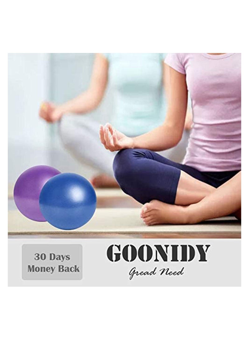 Mini Yoga Pilates Ball 25cm for Stability Exercise Training Gym Anti Burst and Slip Resistant Balls with Inflatable Straw
