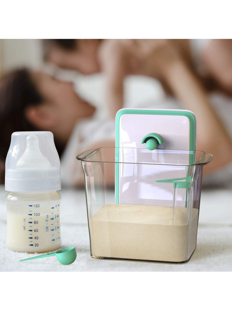 SYOSI Formula Conatiner, One Button Baby Milk Powder Dispenser with Spoon, BPA-Free Airtight Food Storage Containers Lid for Formula, Coffee, Cereal, Flour (1700ml)