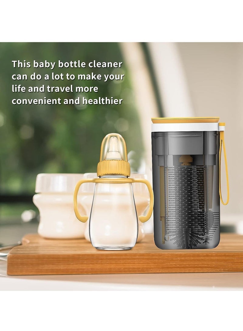 Bottle Brush Travel Baby Set with Cleaner and Drying Rack Gift for Newborn Mothers Suitable Home Essentials Moms Straw Brushes