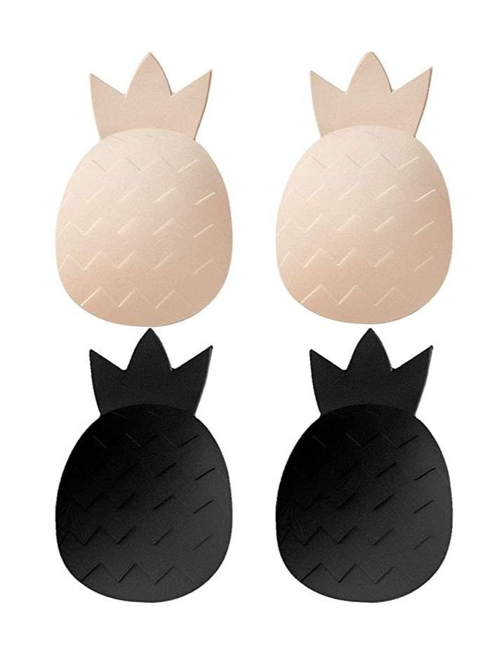 Nipple Covers For Women, Ultra Thin Reusable Silicone Covers, Alternative to a strapless Bra, Pasties for Reusable, Sticky Breast Petals (2 Pairs)