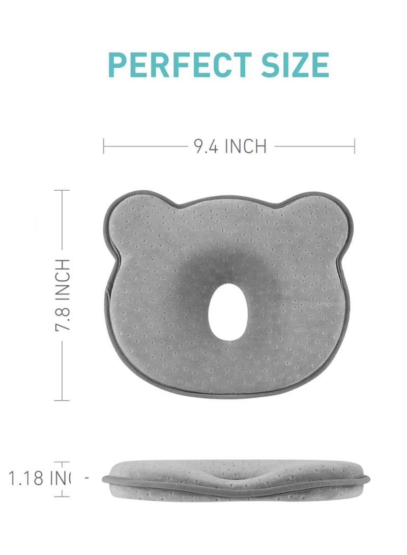 Baby Head Shaping Pillow, Pillow 3D Memory Foam for Infants and Newborn Baby, Neck Support, Breathable Set & Toddlers