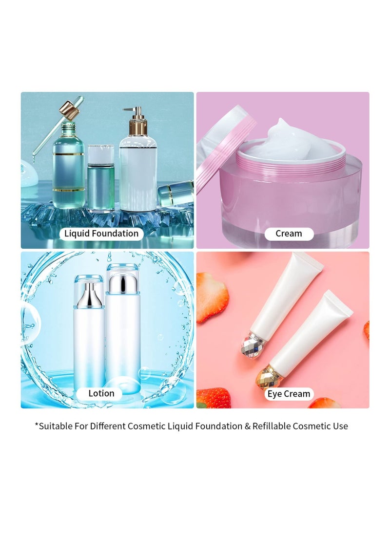 Airless Pump Bottle Moisturiser Container, 30ML Refillable Cosmetic Face Cream Container Dispenser, Hand Sanitizer Lotions and Creams Leak Proofc travel Vacuum Jars for Women Men (2 Pack)