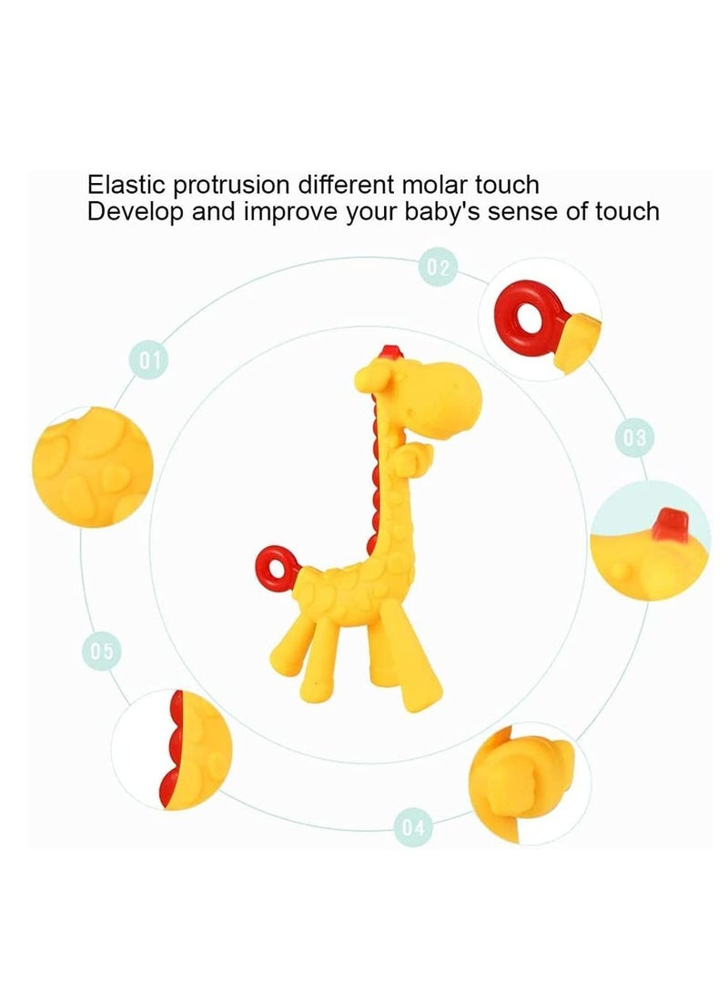 Teething Toys for Baby Natural Silicone Teether Set Fruit Feeder Teethers Babies Feeders Newborn Free Organic Freezer Safe Infants and Toddlers Toy BPA-Free